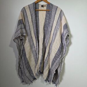 NEVER WORN UNIVERSAL THREAD ONE SIZE COTTON BOHO STRIPED OPEN COVER UP TOP